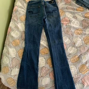 Size O short American eagle jean.  Like new kick boot.  360 super stretch